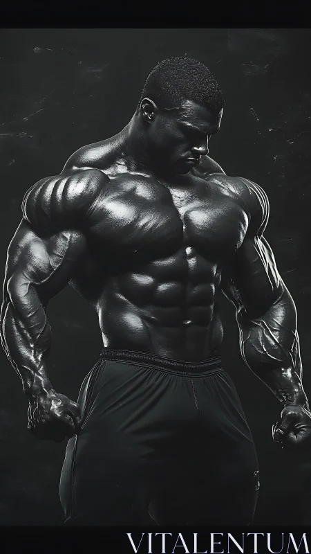 Bodybuilder portrait showcases extreme muscular definition.