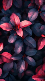 Chromatic leaf canopy under dual-tone spectral lighting.
