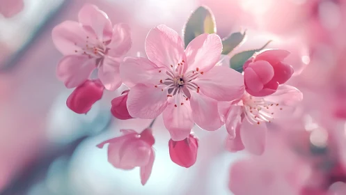 Spring Blossoms in Soft Pink Cascade.