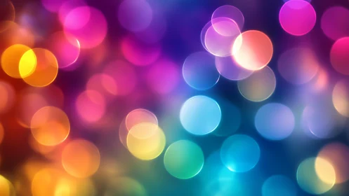 Chromatic bokeh orbs floating across a vivid gradient field.