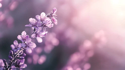 Backlighting Reveals Purple Petals in Shallow Depth of Field Macro Photography