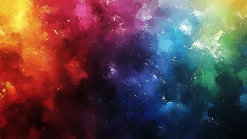 Prismatic nebula splash where wild colors collide loudly.