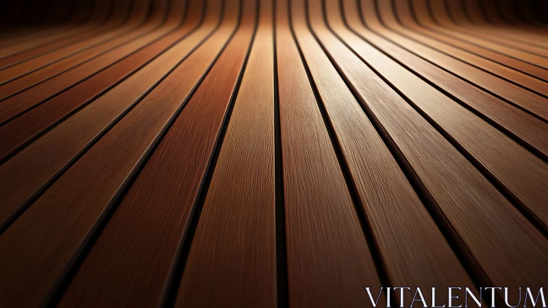Curved wooden planks forming smooth continuous surface.