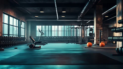 Morning silence turns industrial gym into steel cathedral