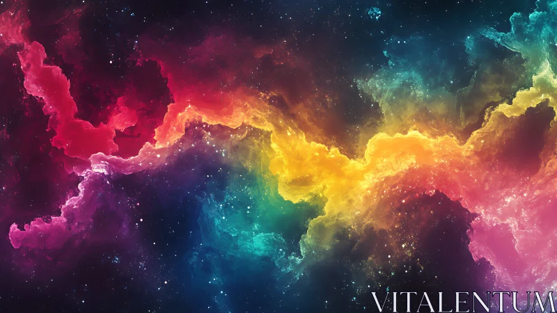 Chromatic nebular filament with high-contrast ionized gas gradients.