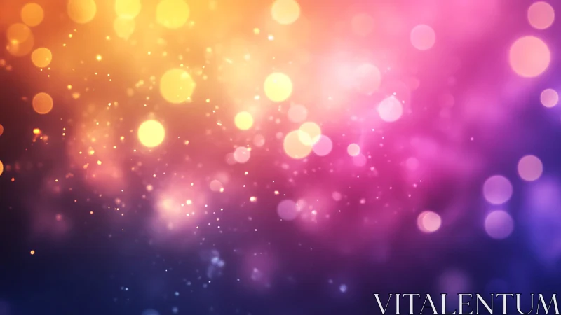 Vibrant Bokeh Light Background in Warm and Cool Tones, Abstract Style.