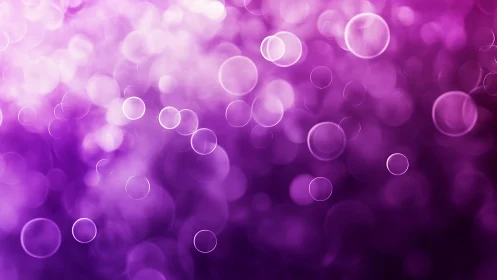 Abstract Purple Bokeh Background with Glowing Circles Effect.