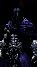 Armored skeletal warrior rendered with high-contrast 3D shading