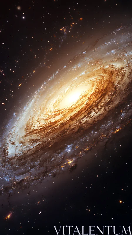 Galactic whirlpool bends starlight into a molten golden eye