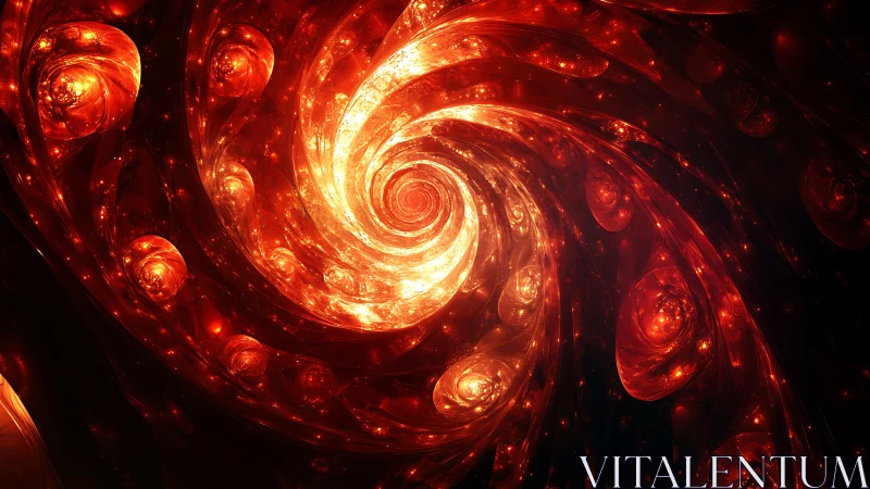 Spiral Ember Galaxy Unfurling Into a Luminous Inferno.