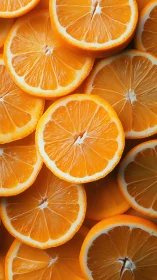 Juicy orange slices overlap in a bright, refreshing pattern.