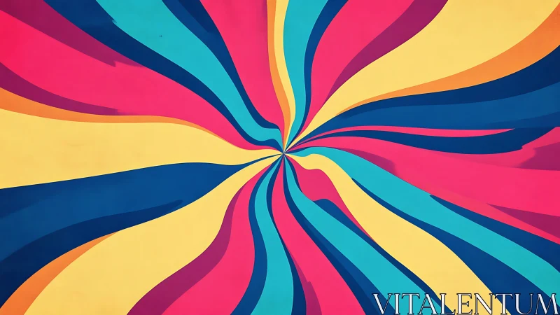 Radiant color vortex swirls toward a vibrant abstract center