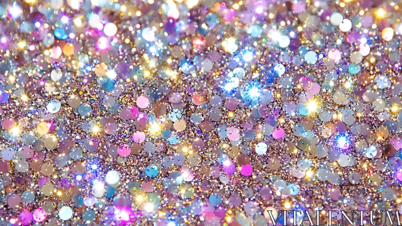 Glittering confetti galaxies shimmer in pastel starlight haze