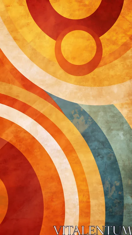 Radiant Retro Circles With Sunlit Warmth And Gentle Motion.