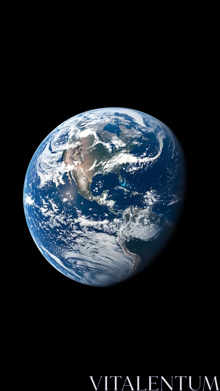 Planet Earth glows against the silent depth of outer space