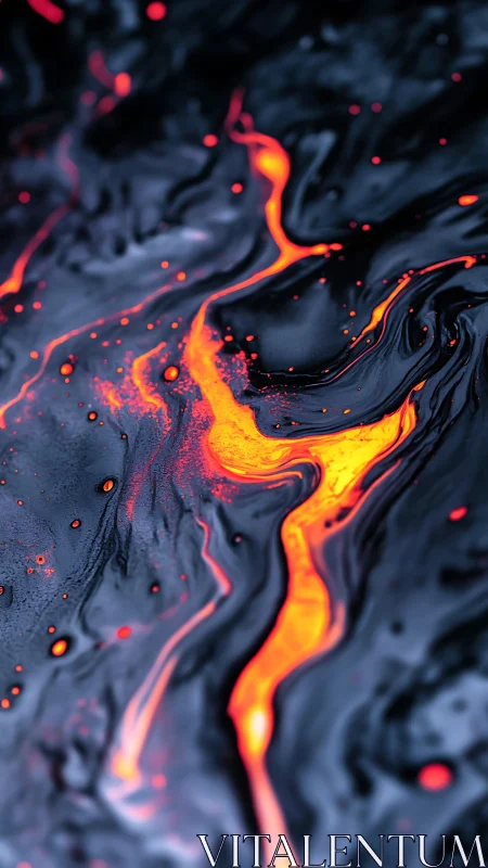 Molten Veins: Where Fire Bleeds Into Stone.