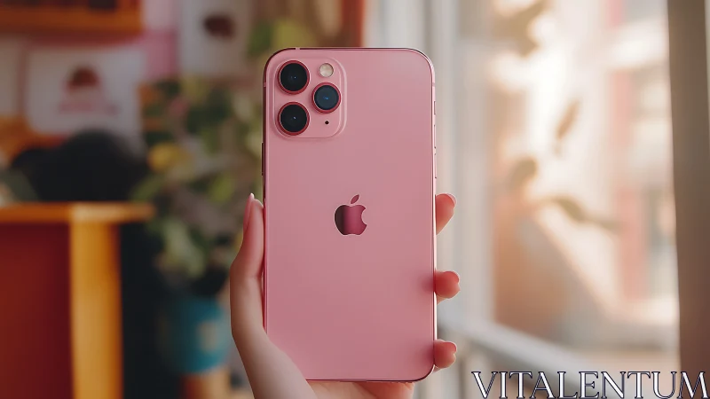 Rose Pink iPhone 11 Pro Displaying Triple-Camera System With Callout.