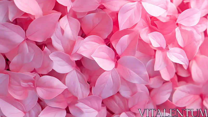 Soft pink foliage field with layered botanical abstraction.