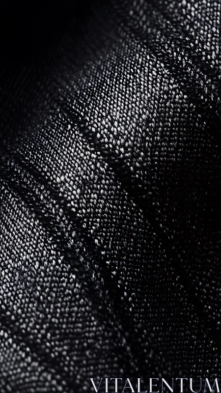 Woven Textile Surface Under Directional Light.