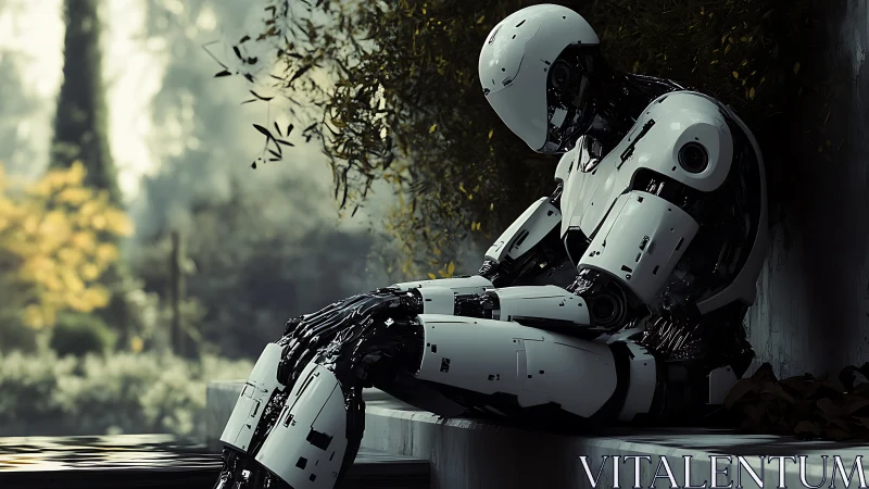 Lonely garden automaton studies the silence between tasks