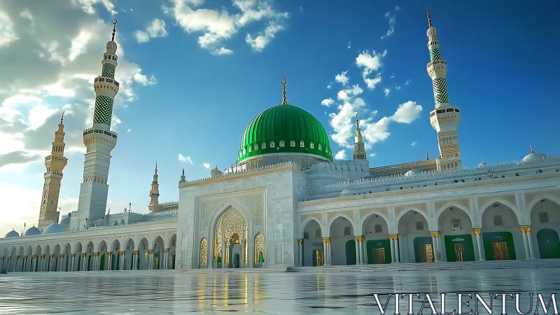 Green dome sings softly beneath a wide and wind-bright sky