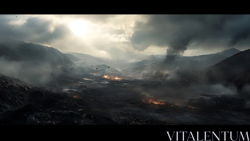 Apocalypse Valley: Nature's Fury Unleashed Against Sunlit Peaks