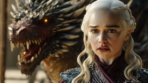 Dragonfire loyalty hovers close behind a wary silver queen