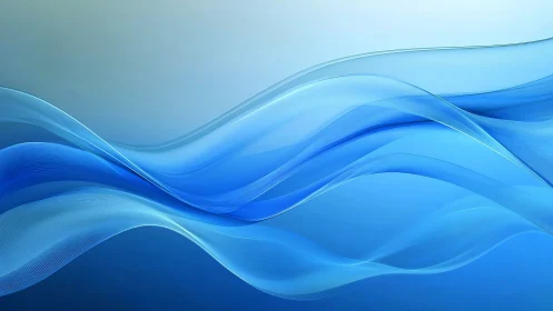 Layered translucent blue wave bands on gradient field.