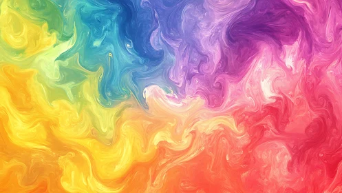 Multicolor fluid dynamics pattern with swirling gradient fields