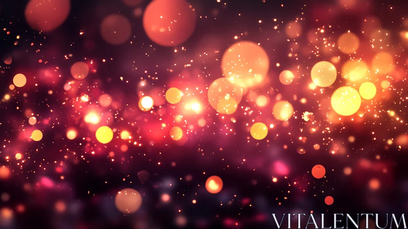 Defocused circular light particles form layered bokeh field