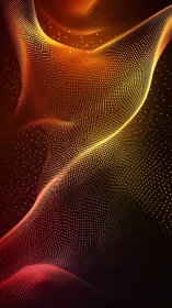 Flowing particle wave forms glowing abstract gradient surfaces