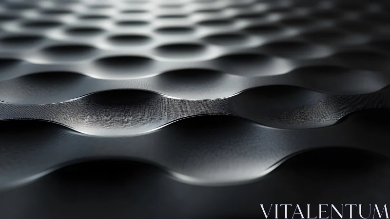 Metallic wave grid surface with shallow depth reflections.