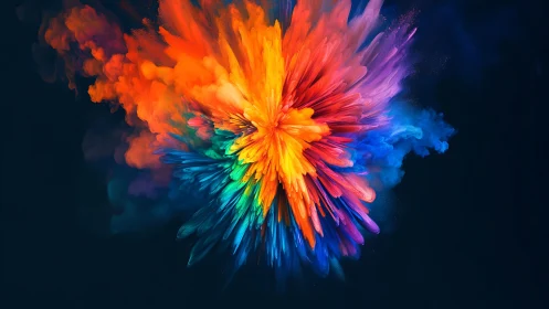 Cosmic color bloom detonate against midnight silence.