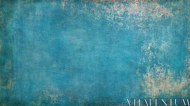 Textured turquoise grunge background evokes calm creative space