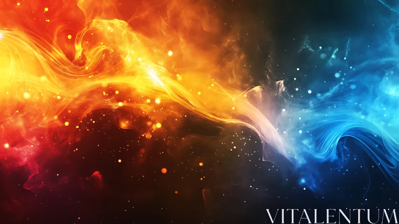 Fire Meets Ice: Cosmic Dance of Flame and Frost.