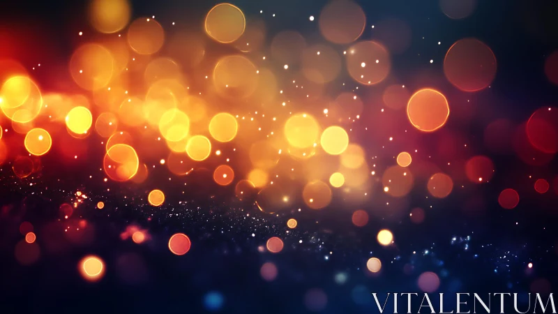 Warm Bokeh Light Abstract Background in Vibrant Colors.