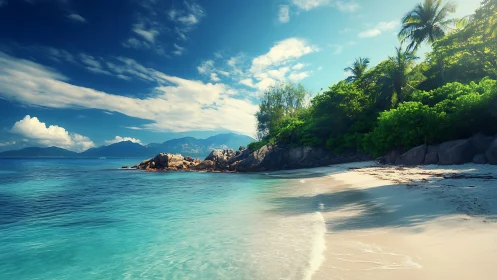 Tropical Paradise: Where Crystal Waters Meet Pristine Sand.