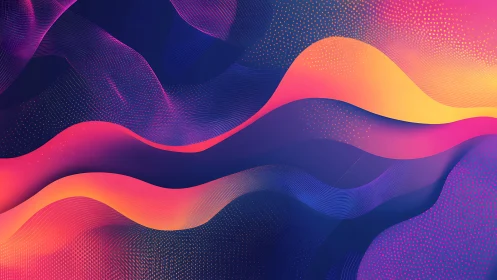 Sunlit neon waves drifting through a dreamy digital sky.