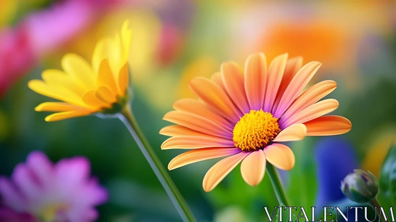 Rainbow Daisy Dreams Where Petals Dance in Chromatic Harmony