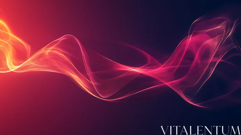 Solar ribbon jazz in neon rose and ember glow.