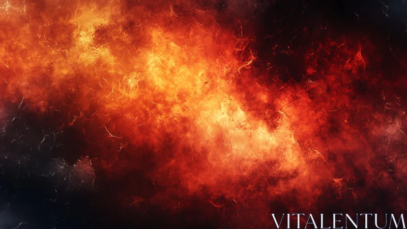 Inferno Nebula: Turbulent Fire and Smoke Composition