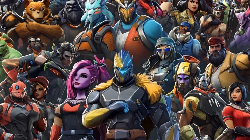 Colorful squad of armored heroes dominate comic battleground.