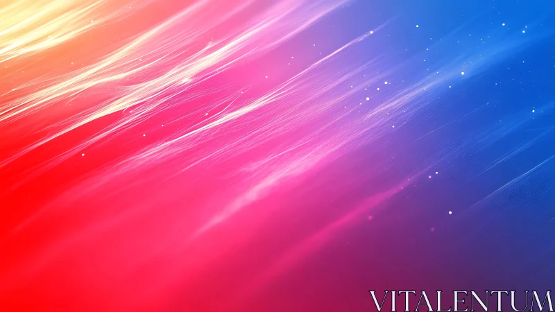 Neon gradient light trails sweep across vivid color field.