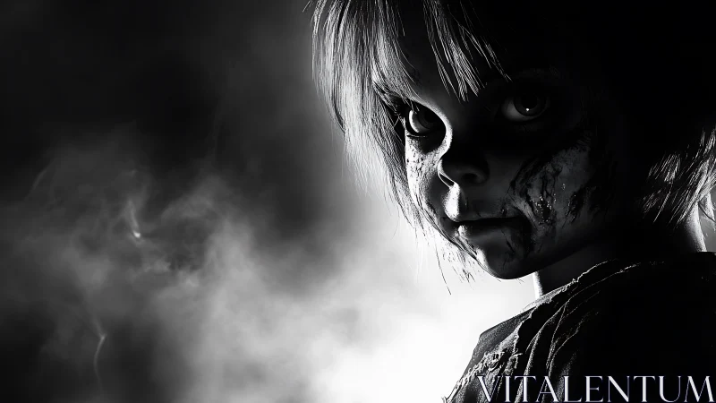 Ghostlit doll stares back while shadows swallow the room