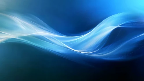 Gentle blue light waves flowing in a calm digital dream.