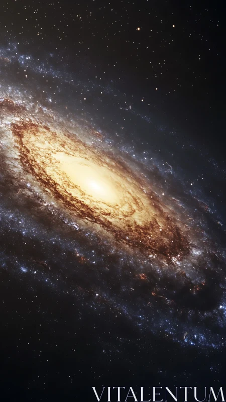 Edge-on barred spiral galaxy with dense central bulge.