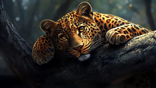 Spotted Repose: The Leopard Claims Its Sanctuary Branch