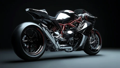 Custom superbike render shows detailed rear three quarter view