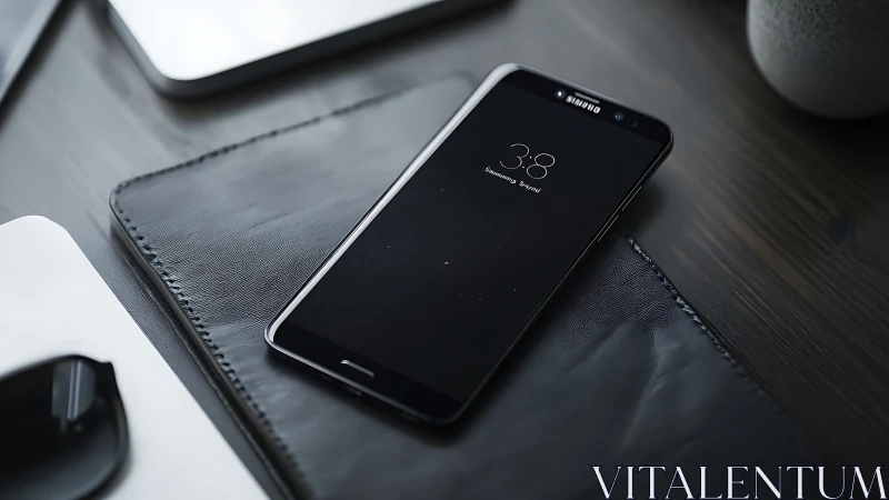 Samsung smartphone displaying 3:38 time on dark lock screen.