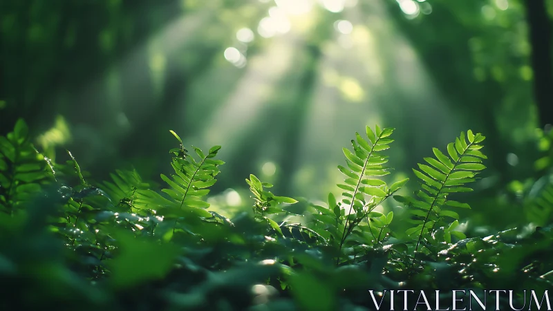 Emerald Whispers: Ferns Drink Liquid Sunlight.